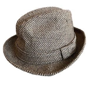 Vintage Dobbs Brown Herringbone Men’s Teed Fedoras Sz 7